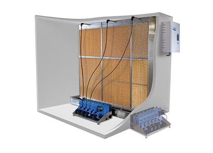 In-duct adiabatic humidifiers